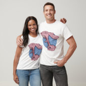 ピンクの邪悪なバニー Tシャツ (ユニセックス)