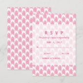 ピンクの部族の矢印の応答カード 出欠カード (正面/裏面)