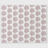 ピンクの部族バラ ラッピングペーパー (フラット)