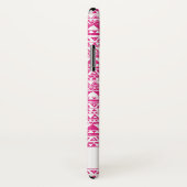 ピンクの部族模様モノグラム Case-Mate iPhoneケース (裏面/右)