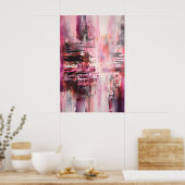 ピンクの都市 ポスター (キッチン)