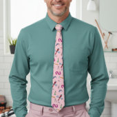 ピンクの配管のプロの配管工パパのネクタイ ネクタイ