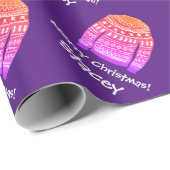 ピンクの醜いクリスマスセーターパターカスタムンの休日 ラッピングペーパー (ロールコーナー)