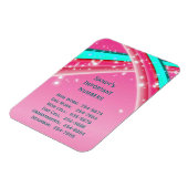 ピンクの重要な電話番号マグネット マグネット (左側)