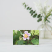 ピンクの野の花のビジネスカード | ボタニカル フローラル P 名刺 (スタンド正面)