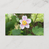 ピンクの野の花のビジネスカード | ボタニカル フローラル P 名刺 (裏面)