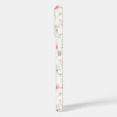 ピンクの野の花の水彩モノグラム Case-Mate iPhoneケース (裏面 / 左)