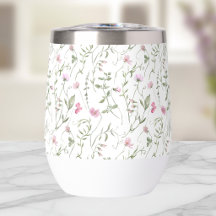 ピンクの野の花の水彩画
