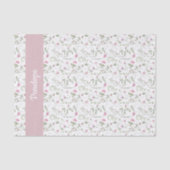 ピンクの野の花の水彩画 薄葉紙 (正面)