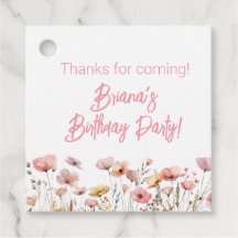 ピンクの野の花の誕生日パーティー