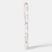 ピンクの野の花ストライプモノグラム Case-Mate iPhoneケース (裏面 / 左)