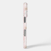 ピンクの野の花ストライプモノグラム Case-Mate iPhoneケース (裏面 / 右)