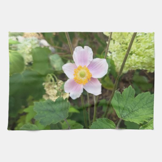 ピンクの野の花 キッチン タオル | ボタニカル フラワー (横)