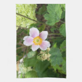 ピンクの野の花 キッチン タオル | ボタニカル フラワー (縦)