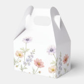 ピンクの野生の花が咲く卒業パーティー フェイバーボックス (裏面サイド)