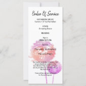 ピンクの野生の花のお祝いの写真カード (裏面)