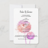 ピンクの野生の花のお祝いの写真カード 招待状 (裏面)