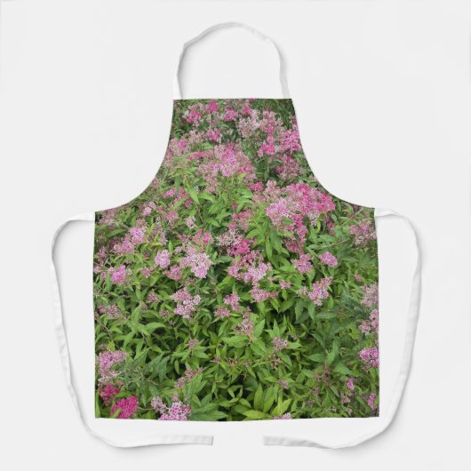 ピンクの野生の花の庭のエプロン エプロン (正面)