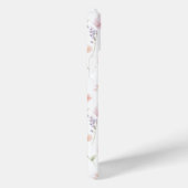 ピンクの野生の花の庭のモノグラム入り Case-Mate iPhoneケース (裏面 / 右)