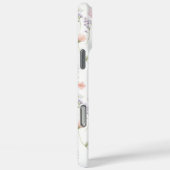 ピンクの野生の花の庭のモノグラム入り Case-Mate iPhoneケース (裏面 / 右)
