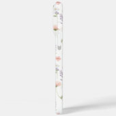 ピンクの野生の花の庭のモノグラム入り Case-Mate iPhoneケース (裏面 / 左)