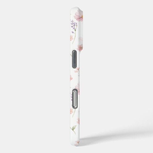 ピンクの野生の花の庭のモノグラム Case-Mate iPhoneケース (裏面 / 右)