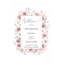 ピンクの野生の花の結婚式