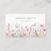 ピンクの野生の花 名刺 (正面)