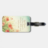 ピンクの野生の花inフィールドモノグラム荷物タグ ラゲッジタグ (裏面横)