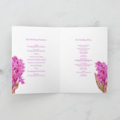 ピンクの野生の蘭の花は水彩画結婚の花 プログラム (内部)