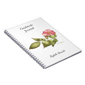 ピンクの野生バラの水色の花 ノートブック (右側)