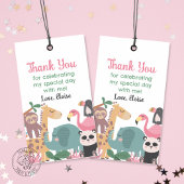 ピンクの野生動物 ギフトタグ