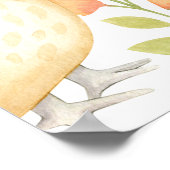 ピンクの野生森林動物植物学 ポスター (角)