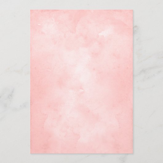 ピンクの野花の赤ちゃんシャワーアドバイス親カード アドバイスカード (裏面)