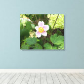 ピンクの野花キャンバスプリント|植物画 フローラル キャンバスプリント (インサイチュ (ウッドフロア))