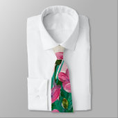 ピンクの野花 ネクタイ (タイ)