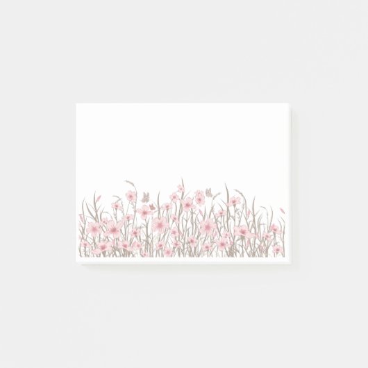ピンクの野花  ポストイット (正面)