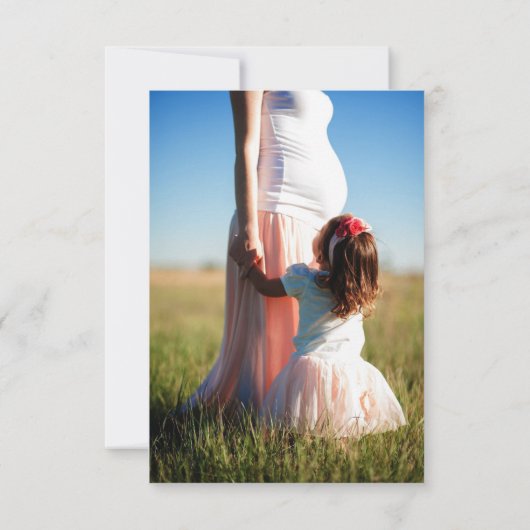 ピンクの金ゴールドありがとう赤ちゃんシャワー少女 |写真 サンキューカード (裏面)