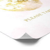 ピンクの金ゴールドが月を越えて赤ちゃんのシャワーを好む ポスター (角)