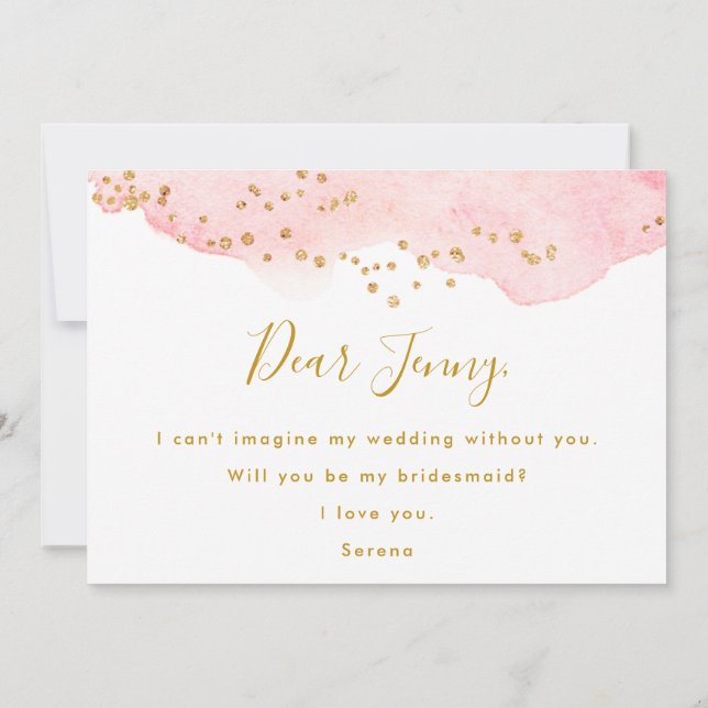 ピンクの金ゴールドが私の花嫁になる (裏面)