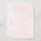 ピンクの金ゴールドその女の子の水色のフローラ赤ちゃんシャワー 招待状 (裏面)