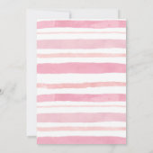 ピンクの金ゴールドのきらめき少し星のベビーシャワー 招待状 (裏面)