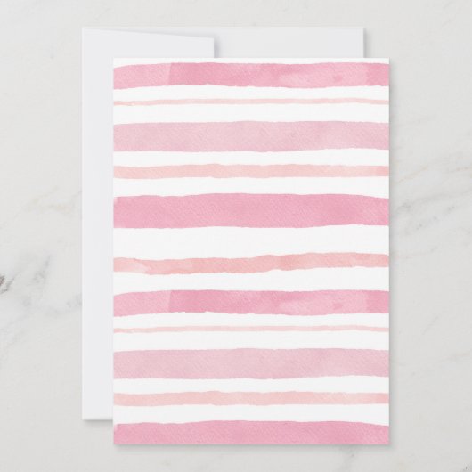 ピンクの金ゴールドのきらめき少し星のベビーシャワー 招待状 (裏面)