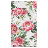 ピンクの金ゴールドのシャクヤクのベビーシャワー スモールペーパーバッグ (裏面)