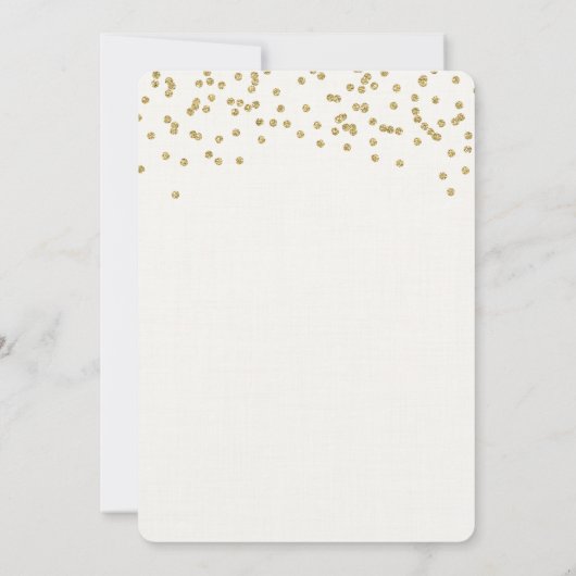 ピンクの金ゴールドのティール（緑がかった色）のパリのベビーシャワーの招待の女の子 招待状 (裏面)