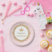 ピンクの金ゴールドのプリンセスのベビーシャワーのパーティー7"プレート ペーパープレート (パーティー)