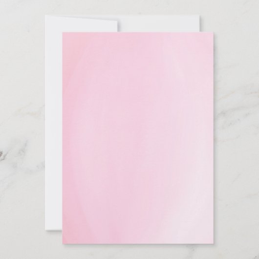 ピンクの金ゴールドの女の子ドライブバイバースデーパーティーパレード 招待状 (裏面)