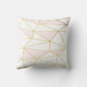 ピンクの金ゴールドの幾何学的な枕 クッション (裏面)