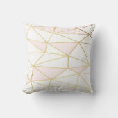 ピンクの金ゴールドの幾何学的な枕 クッション (正面)