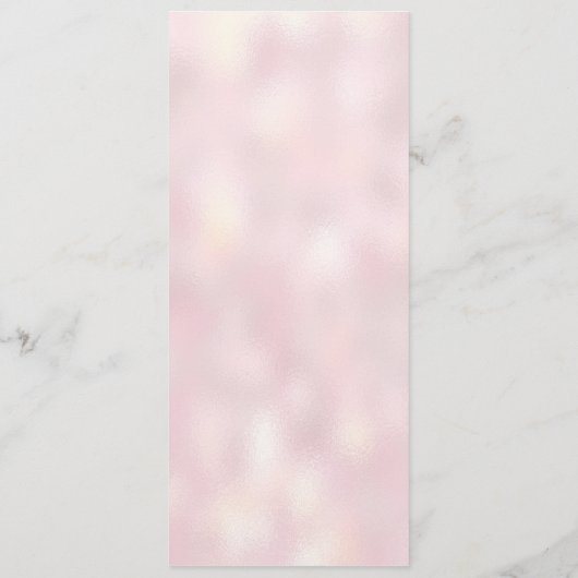 ピンクの金ゴールドの幾何学的な結婚式のメニューまたはプログラム・カード メニュー (裏面)